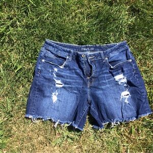 Maurices Blue Distressed Jean Shorts
